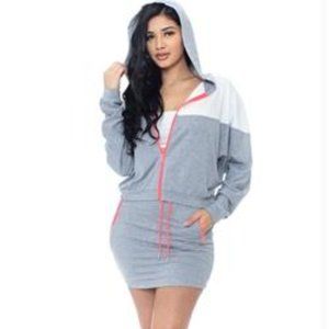 5 PACK!!  COLOR BLOCK JERSEY SWEATER SUIT MINI SKIRT SET